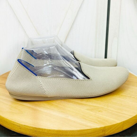 Rothy’s The Loafer Linen Double Stich Slip On Flats Shoe Tan 11 - Picture 11 of 11